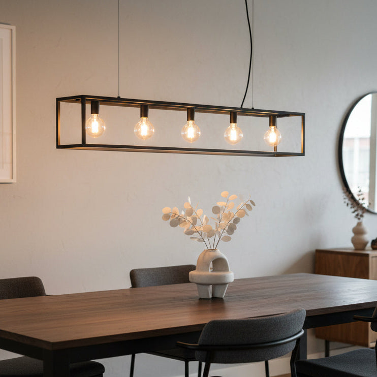 Lampadario a sospensione stile industriale metallo - Larry