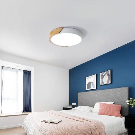 Plafoniera Led moderna cerchio in legno - Larry