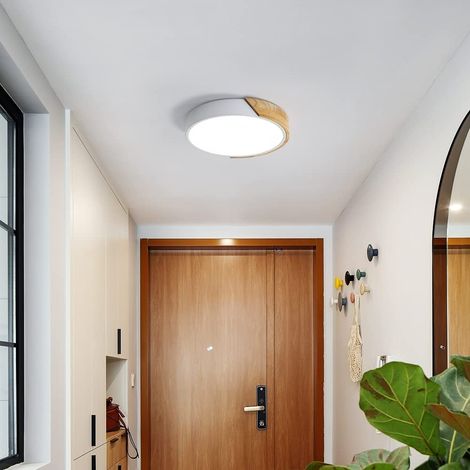 Plafoniera Led moderna cerchio in legno - Larry