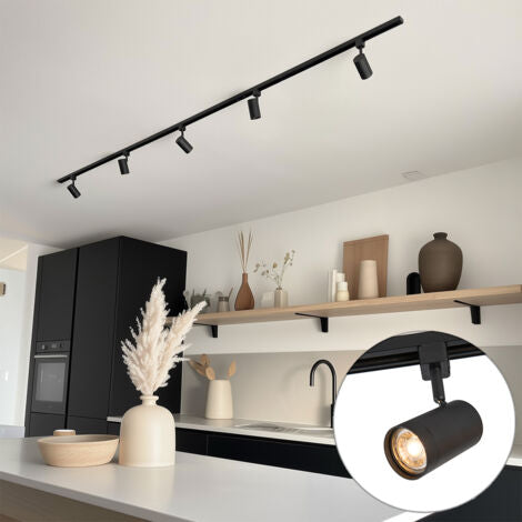 Sistema di illuminazione a binario moderno 5 faretti - Lori