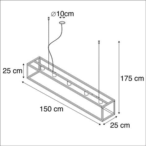 Lampadario a sospensione stile industriale metallo - Larry