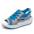 Damen-Sneaker-Sandalen mit Keilabsatz und Schnürung