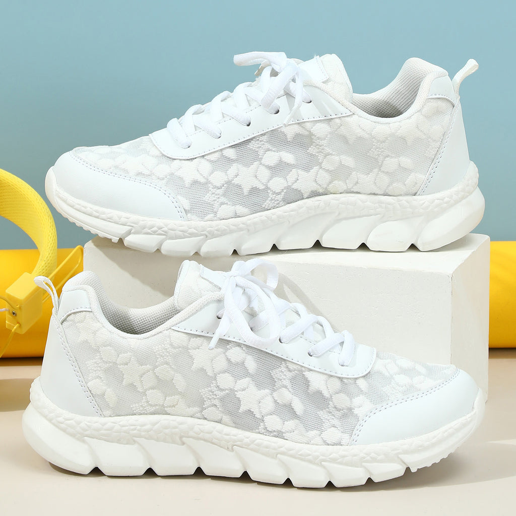 Sneakers Donna Casual Fantasia Floreale Traspirante in Pizzo Mesh