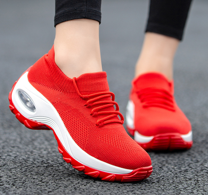 Sneakers Donna Sportive Casual con Cuscino d'Aria Comoda Traspiranti Tessuto Mesh