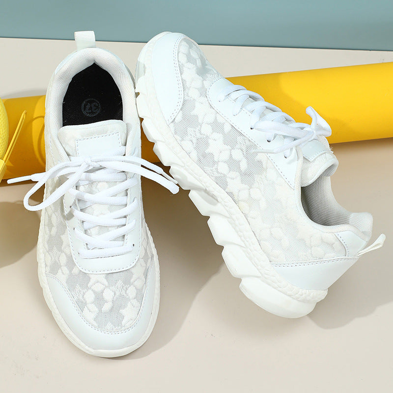 Sneakers Donna Casual Fantasia Floreale Traspirante in Pizzo Mesh