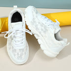 Sneakers Donna Casual Fantasia Floreale Traspirante in Pizzo Mesh