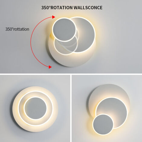 Applique parete Led circolare eclissi luce calda - Mika