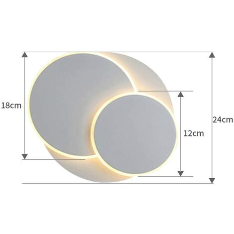 Applique parete Led circolare eclissi luce calda - Mika