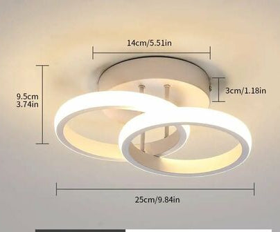 Plafoniera Led doppio cerchio moderna - Luni