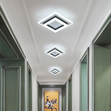 Plafoniera led soffitto quadrato moderno bianco - Luni