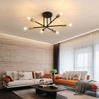 Lampadario soffitto vintage retrò in metallo - Larry