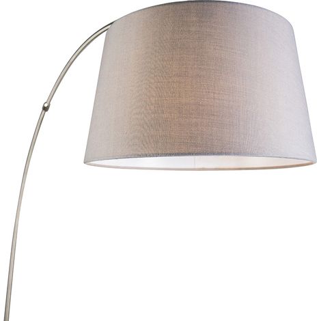 Lampada a terra arco tessuto acciaio - Luni