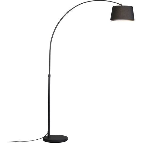 Lampada da terra arco moderno tessuto acciaio - Luni