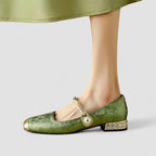 Scarpe Donna Mary Jane Eleganti con Cinturino e Tacco Basso