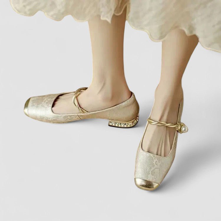Scarpe Donna Mary Jane Eleganti con Cinturino e Tacco Basso
