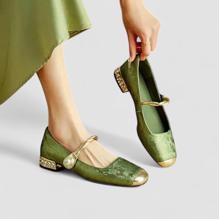 Scarpe Donna Mary Jane Eleganti con Cinturino e Tacco Basso