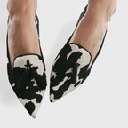 Mocassini Donna a Punta Scarpe Basse Casual Eleganti con Nappine