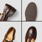 Scarpe Donna Mary Jane Basse Casual Eleganti con Cinturino e Fibbia