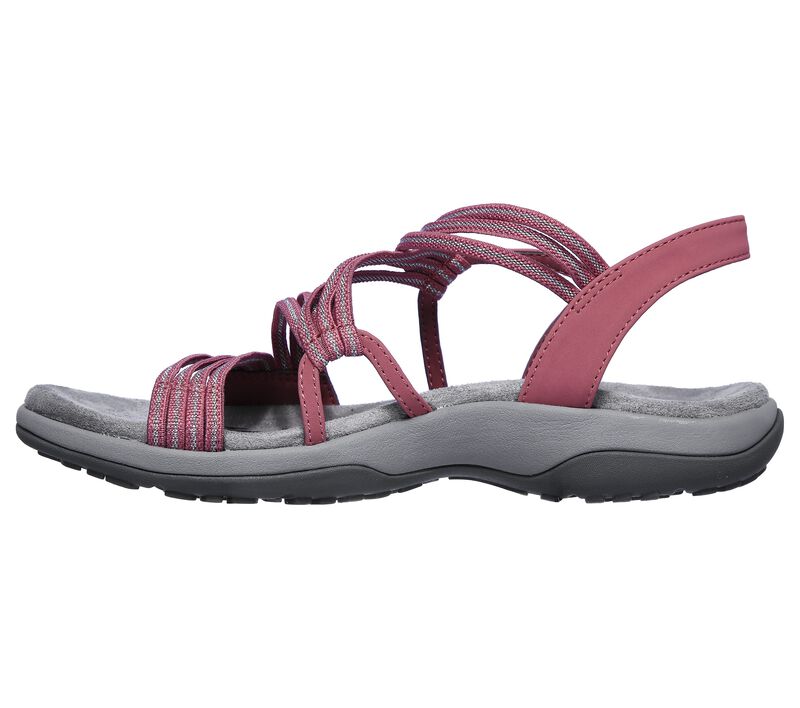 Damen-Flachsandalen mit gekreuzten Elastikriemen