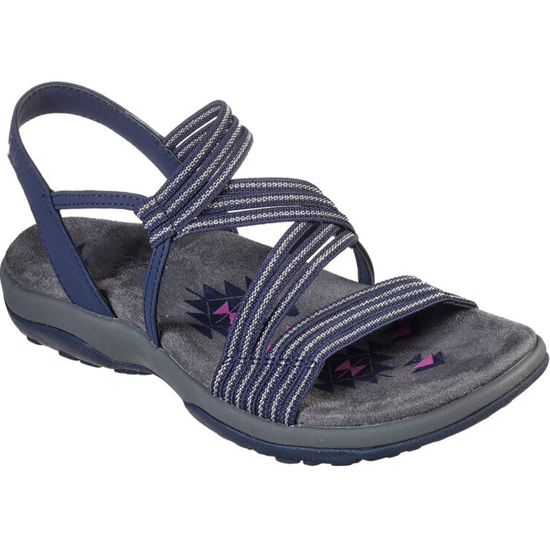 Damen-Flachsandalen mit gekreuzten Elastikriemen
