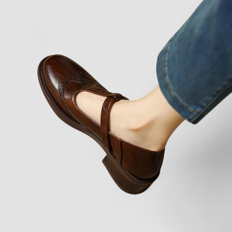Scarpe Donna Mary Jane Basse Casual Eleganti con Cinturino e Fibbia