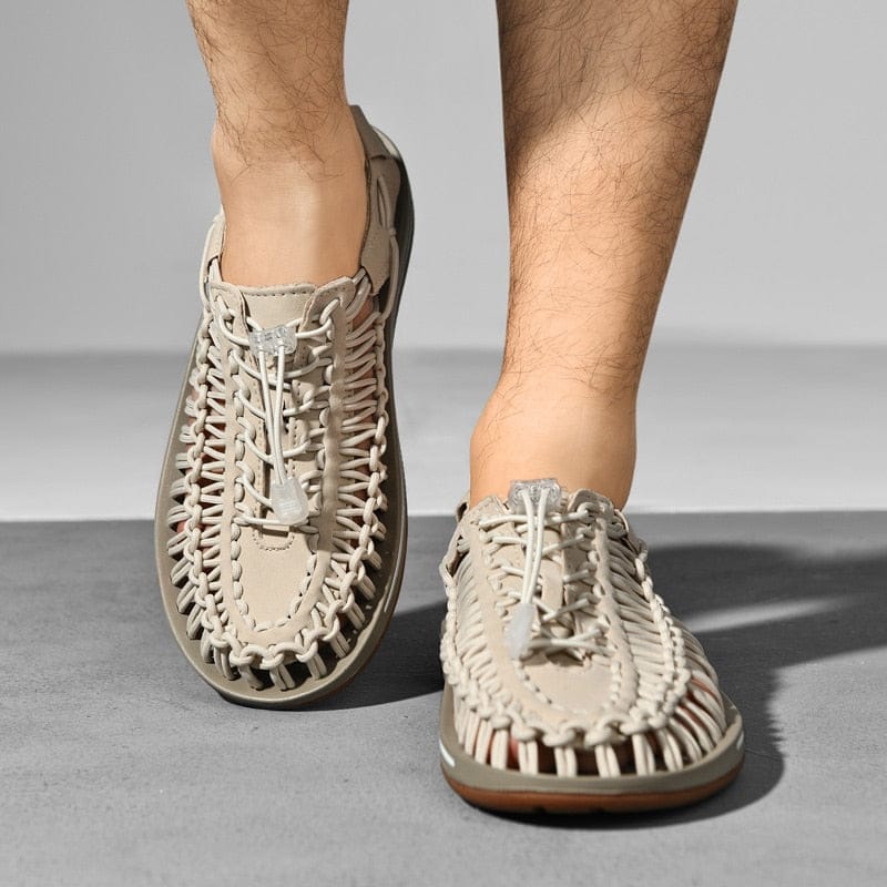 Sportliche Sandalen aus geflochtener Kordel für Trekking
