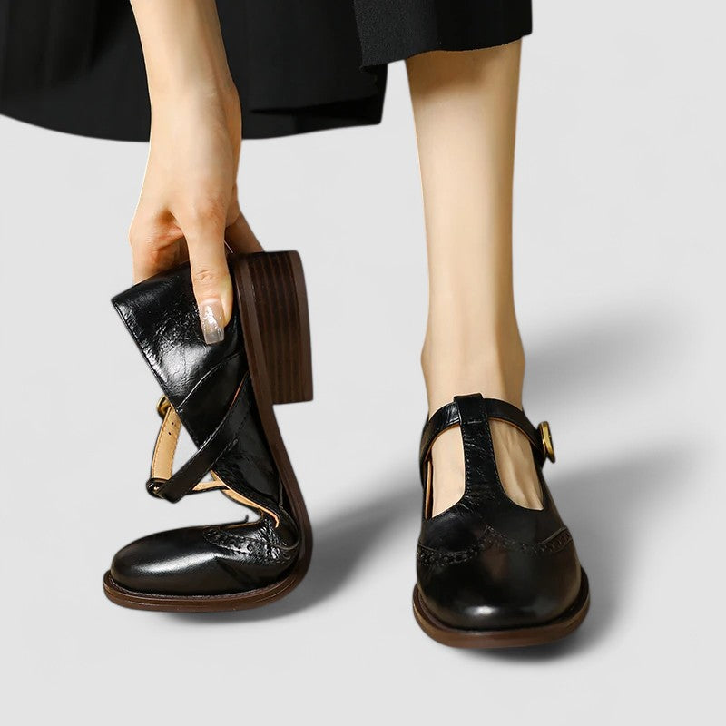 Scarpe Donna Mary Jane Basse Casual Eleganti con Cinturino e Fibbia