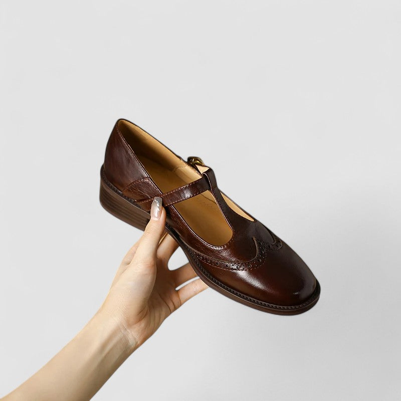 Scarpe Donna Mary Jane Basse Casual Eleganti con Cinturino e Fibbia