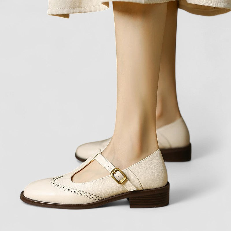 Scarpe Donna Mary Jane Basse Casual Eleganti con Cinturino e Fibbia