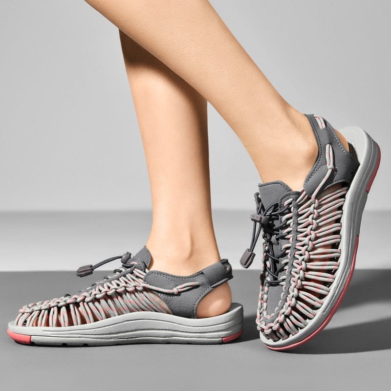 Sportliche Sandalen aus geflochtener Kordel für Trekking