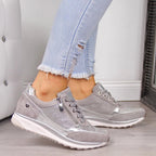 Sneakers da Donna con Cerniera Laterale Dettagli Metallizzati