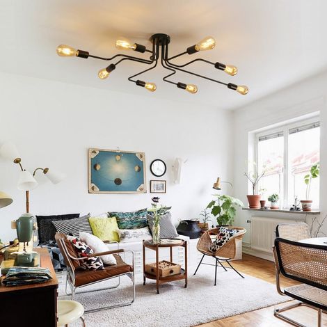 Lampadario stile vintage industriale metallo - Larry