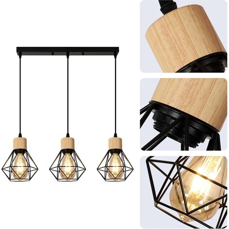 Lampade a sospensione 3 stile vintage industriale - Larry