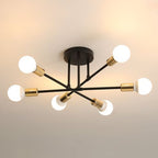 Lampadario soffitto vintage retrò in metallo - Larry