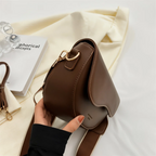 Damen-Satteltasche Halbmond aus Kunstleder