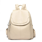 Eleganter Damenrucksack aus Kunstleder, geräumig, diebstahlsicher