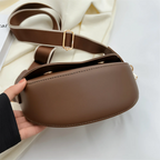 Damen-Satteltasche Halbmond aus Kunstleder