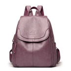 Eleganter Damenrucksack aus Kunstleder, geräumig, diebstahlsicher