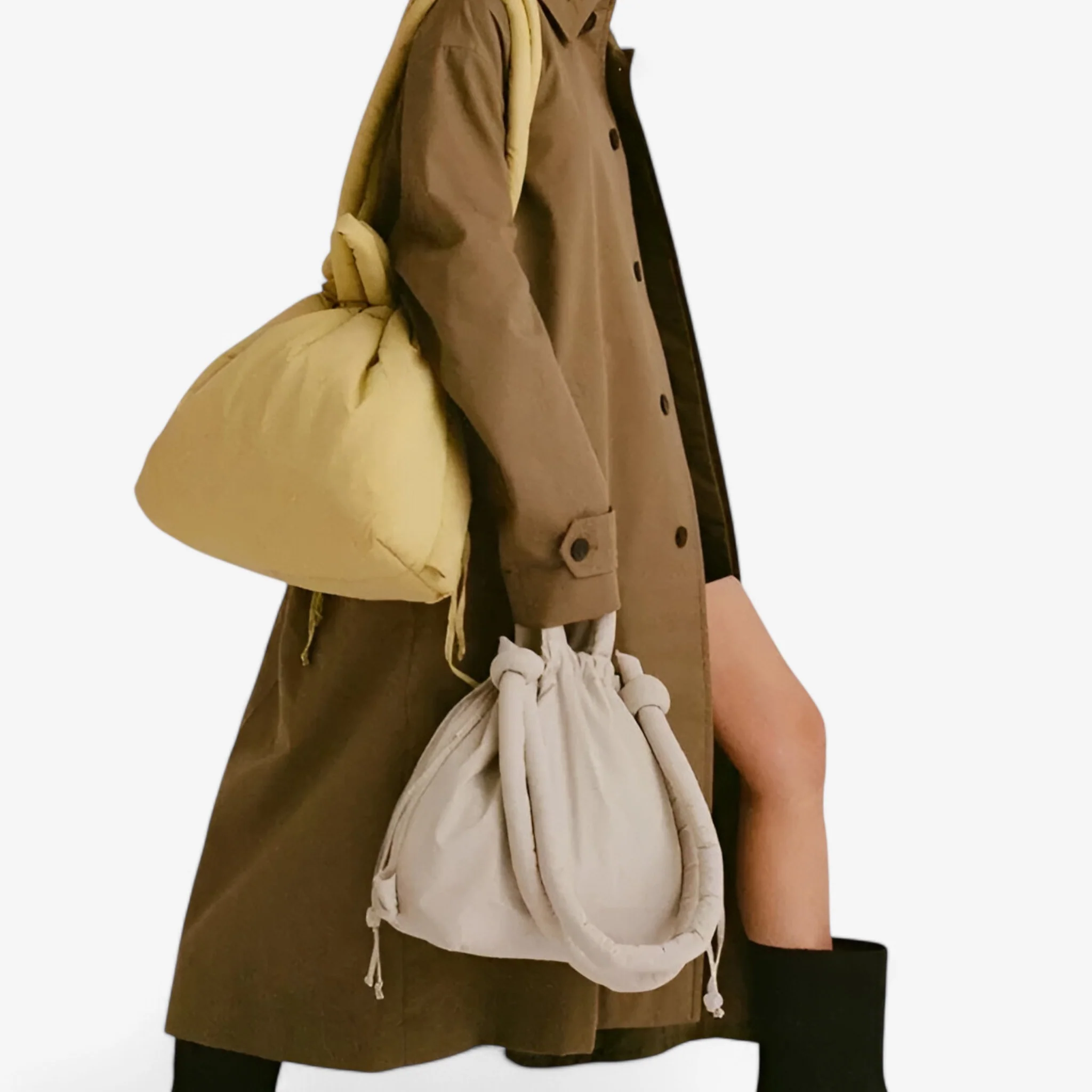 Borsa Puffer Donna grande Soffice con Manici a Nodo imbottita