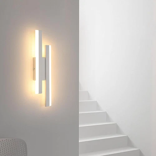 Applique lampada parete moderno LED doppia linea - Liumino