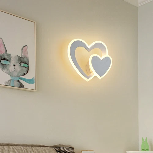 Applique Lampada parete moderna Led doppio cuore - Lumino