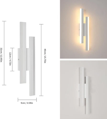 Applique lampada parete moderno LED doppia linea - Liumino