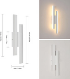 Applique lampada parete moderno LED doppia linea - Liumino