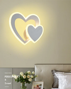 Applique Lampada parete moderna Led doppio cuore - Lumino