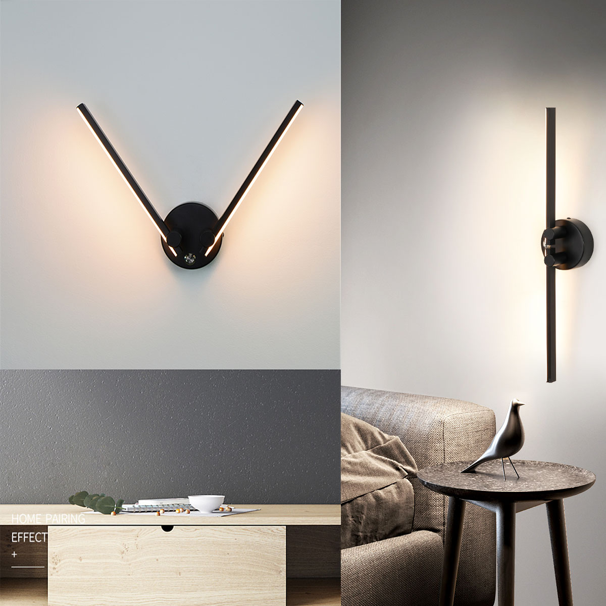 Moderne LED-Wandleuchte, winkelverstellbar - Lumino
