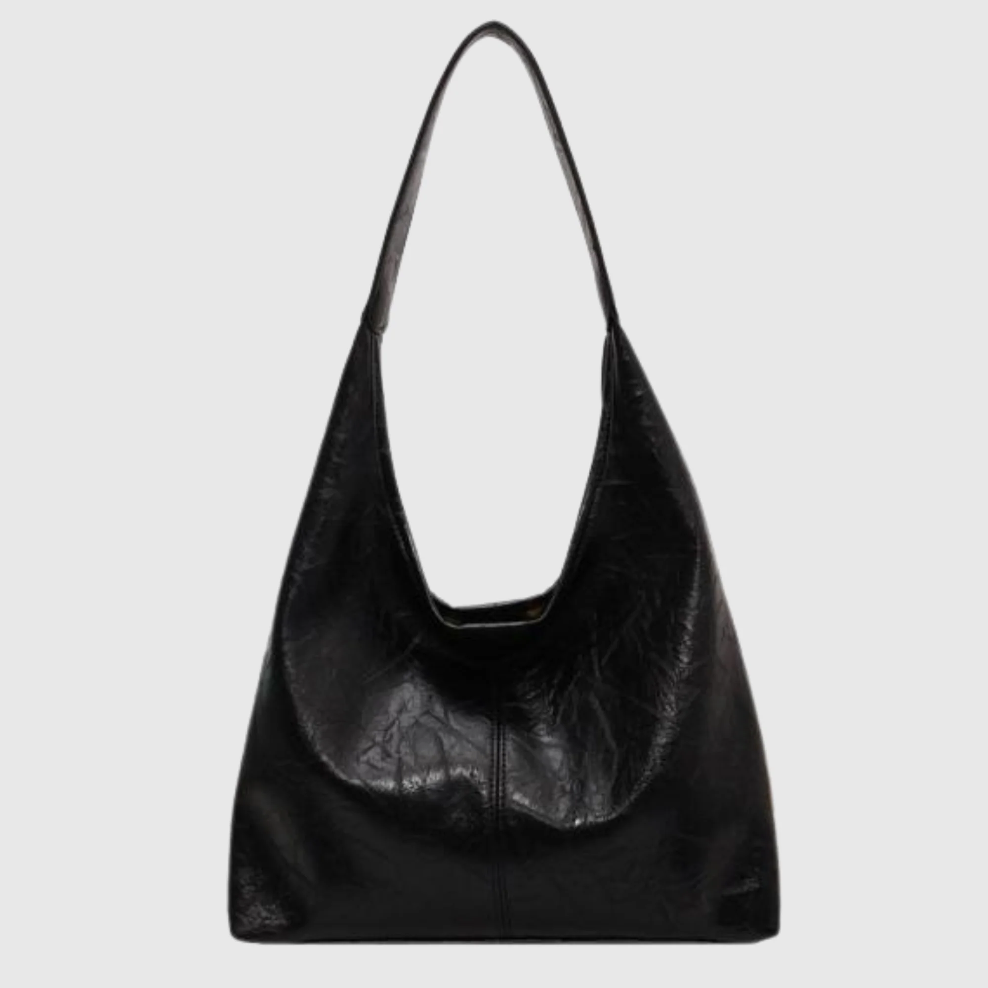 Borsa a Spalla Donna in similpelle Lucida - Borsa Hobo Capiente
