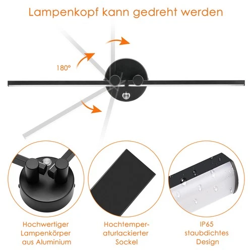 Moderne LED-Wandleuchte, winkelverstellbar - Lumino