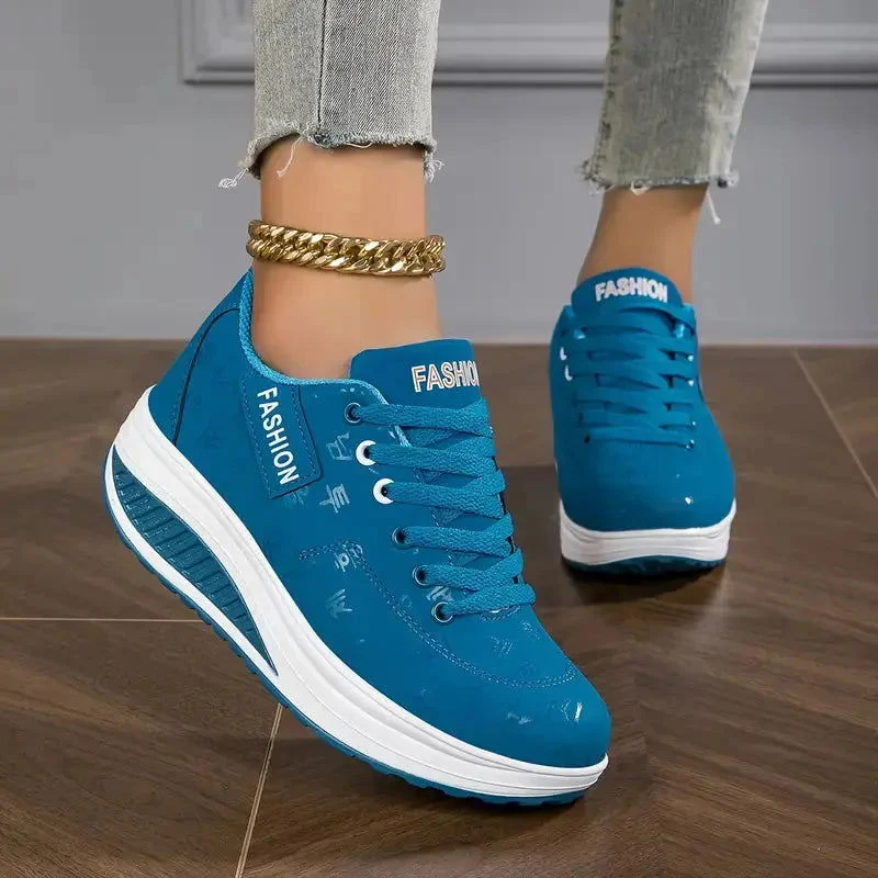 Sneaker Donna Traspiranti con Suola Ammortizzata e Zeppa