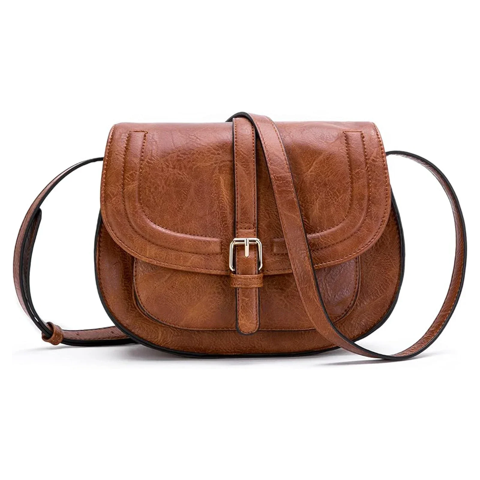 Borsa a Tracolla Donna in Cuoio Stile Saddle Bag Vintage