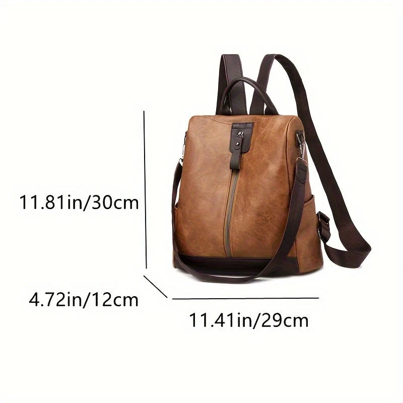 Damen-Rucksack Tasche Diebstahlsicher aus Kunstleder - Wasserdicht und geräumig für Reise und Arbeit